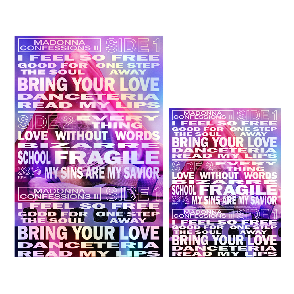 CONFESSIONS II TRACKLIST HOLOGRAM POSTER