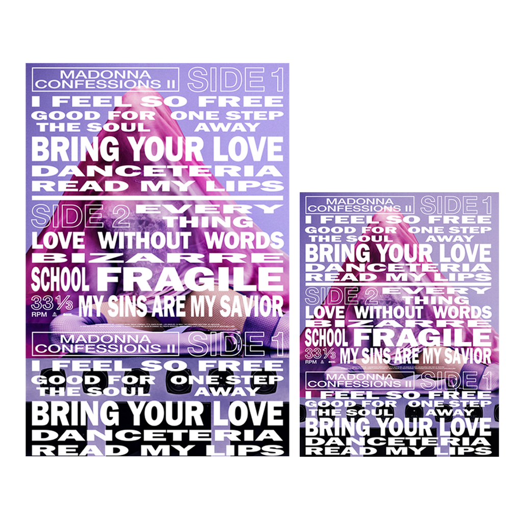 CONFESSIONS II TRACKLIST HOLOGRAM POSTER