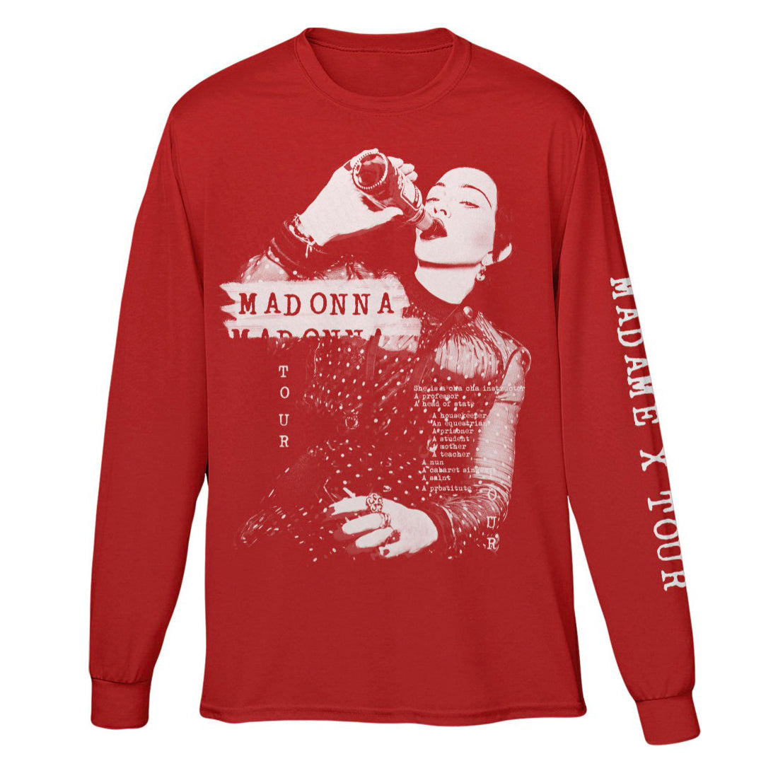 Madame X Red Long Sleeve Tee